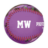 Happy Birthday PROVERBS 31 Custom Lila Floral Baseball (Vorderseite Links)