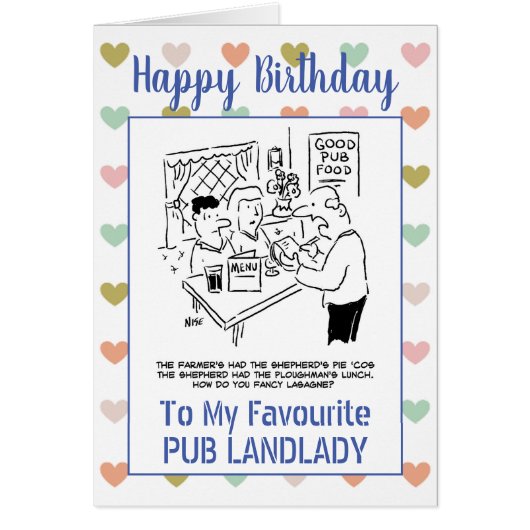 Happy Birthday Pub Landlady (Vorne)