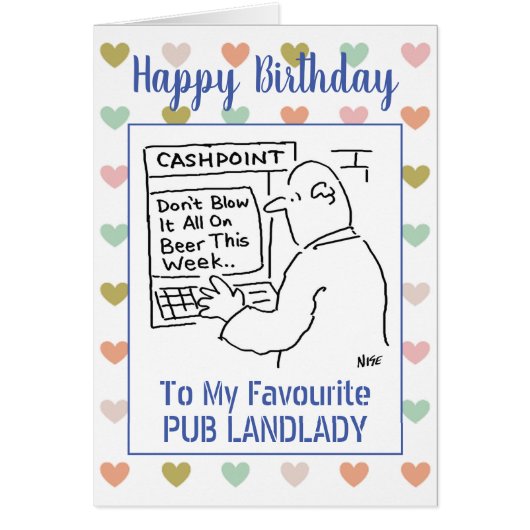 Happy Birthday Pub Landlady (Vorne)