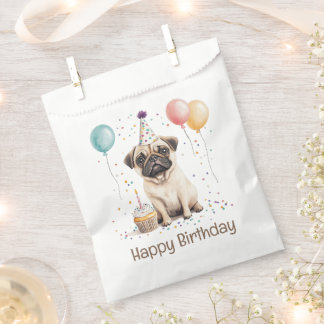 Happy Birthday Pug Dog Geschenktütchen