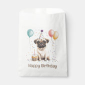 Happy Birthday Pug Dog Geschenktütchen (Vorderseite)