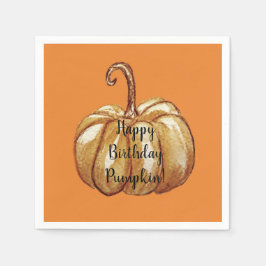 Happy Birthday Pumpkin Papier Servietten