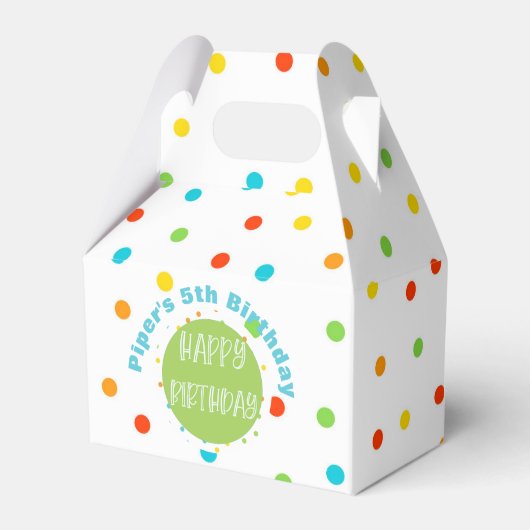 Happy Birthday Punkt Bright Favor Box Customize Geschenkschachtel (Vorderseite)