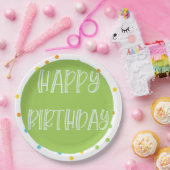 Happy Birthday Punkts Papier Teller hell (Party)