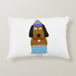 Happy Birthday Pup Accent Pillow Dekokissen