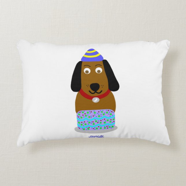 Happy Birthday Pup Accent Pillow Dekokissen (Vorderseite)