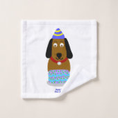 Happy Birthday Pup Badezimmer Handtuch Set (Waschlappen)