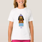 Happy Birthday Pup Girl's White Basic T Shirt (Vorderseite)