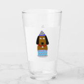 Happy Birthday Pup Glass Tumbler (Rückseite)