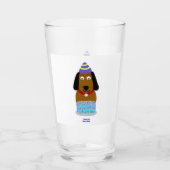 Happy Birthday Pup Glass Tumbler (Vorderseite)