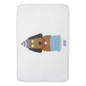 Happy Birthday Pup Große Badematte (Vorderseite Vertikal)