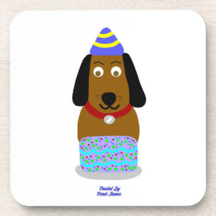 Happy Birthday Pup Hard Plastic Untersetzer