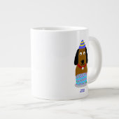 Happy Birthday Pup Jumbo Tasse (Vorderseite Rechts)