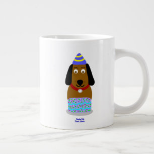 Happy Birthday Pup Jumbo Tasse