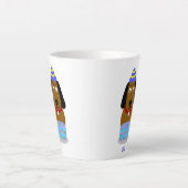 Happy Birthday Pup Kleine Latte Tasse (Vorderseite)