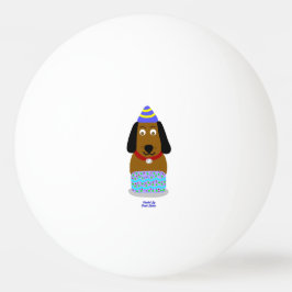 Happy Birthday Pup Ping Pong Ball Tischtennisball