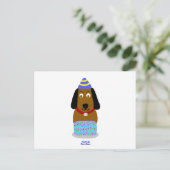 Happy Birthday Pup Postcard Postkarte (Stehend Vorderseite)