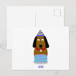 Happy Birthday Pup Postcard Postkarte