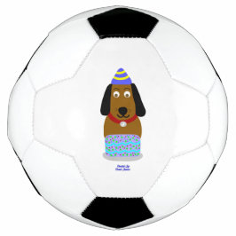 Happy Birthday Pup Soccer Ball
