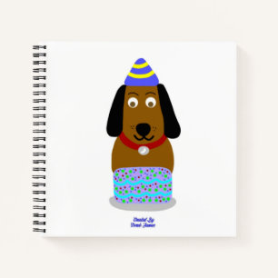 Happy Birthday Pup Spiral Notebook Notizblock