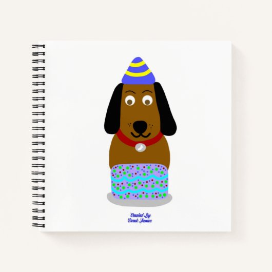 Happy Birthday Pup Spiral Notebook Notizblock (Vorderseite)