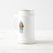 Happy Birthday Pup Stein Tasse (Vorderseite Links)