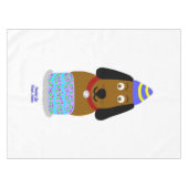 Happy Birthday Pup Tablecloth Tischdecke (Vorderseite (Horizontal))