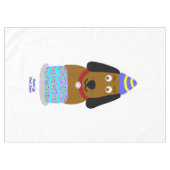 Happy Birthday Pup Tablecloth Tischdecke (Vorderseite (Horizontal))