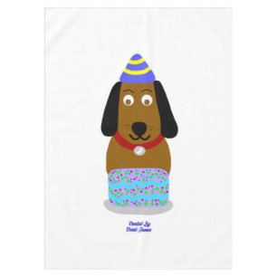 Happy Birthday Pup Tablecloth Tischdecke