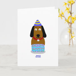 Happy Birthday Pup Vertikale Standard Grußkarte Karte