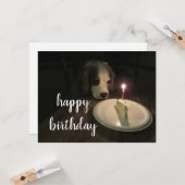 Happy Birthday Puppy | Blankokarte Karte (Vorderseite/Rückseite Beispiel)