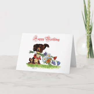 Happy Birthday Puppy Card Karte