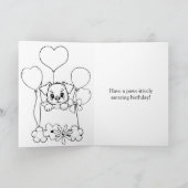 Happy Birthday Puppy Docking Page Karte (Innenseite)