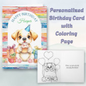 Happy Birthday Puppy Docking Page Karte