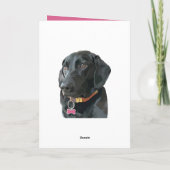 Happy Birthday Puppy Dog Black Labrador Retriever Karte (Rückseite)