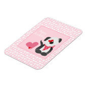Happy Birthday Puppy Heart Pattern Pink Magnet (Linke Seite)