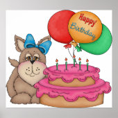 Happy Birthday Puppy Poster (Vorne)