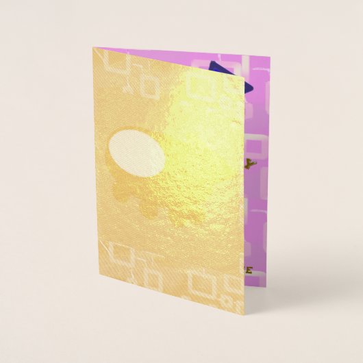 Happy Birthday Puppy Spaceship Koch Ducky Pink Folienkarte (Vorderseite)