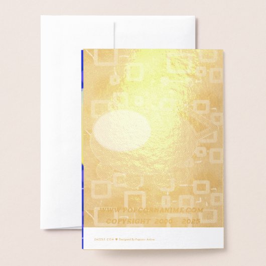 Happy Birthday Puppy Spaceship Koch Ducky Pink Folienkarte (Rückseite mit Umschlag)