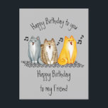 Happy Birthday Purfect Friend Ever Niedliche Katze Postkarte<br><div class="desc">Happy Birthday Purfect Friend Ever Funny Spaß Niedliche Katzen und Kätzchen</div>