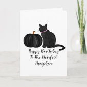 Happy Birthday Purfect Pumpkin Puff Karte (Vorderseite)