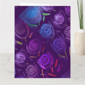 HAPPY BIRTHDAY PURPLE FLOWERS KARTE (Rückseite)