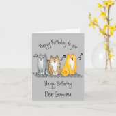 Happy Birthday Purrfect Oma Ever Niedliche Katzen Karte (Gelbe Blume)