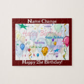 Happy Birthday Puzzle II (Personalisieren) (Horizontal)