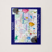 Happy Birthday Puzzle (Personalisieren mit Fotos) (Vertikal)