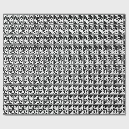 Happy Birthday QR Code on Gray Geschenkpapier (Flach)