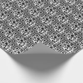 Happy Birthday QR Code on Gray Geschenkpapier (Ecke)