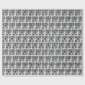 Happy Birthday QR Code on White Geschenkpapier (Flach)