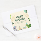 Happy Birthday 🎂 🎉 Quadratischer Aufkleber (Umschlag)