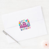 Happy Birthday Quadratischer Aufkleber (Umschlag)